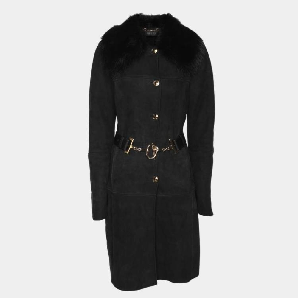GUCCI AUTHENTIC SHEARLING REAL FUR COAT SIZE M